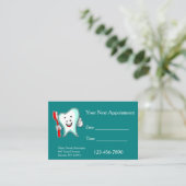 Cartes de rendez-vous dentaire joyeux (Debout devant)