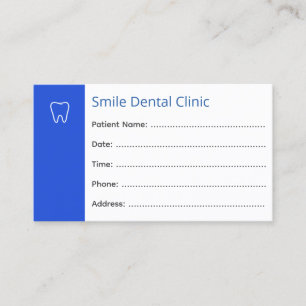 Cartes de rendez-vous dentaires Cabinet de dentist