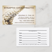 Cartes de rendez-vous des chiropraticiens (Devant / Derrière)