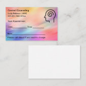 Cartes de rendez-vous des conseillers en santé men (Devant / Derrière)