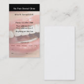Cartes de rendez-vous des dentistes (Devant / Derrière)