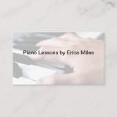 Cartes de rendez-vous des leçons de piano (Devant)