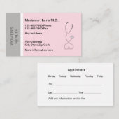 Cartes de rendez-vous des médecins Médicales en sa (Devant / Derrière)