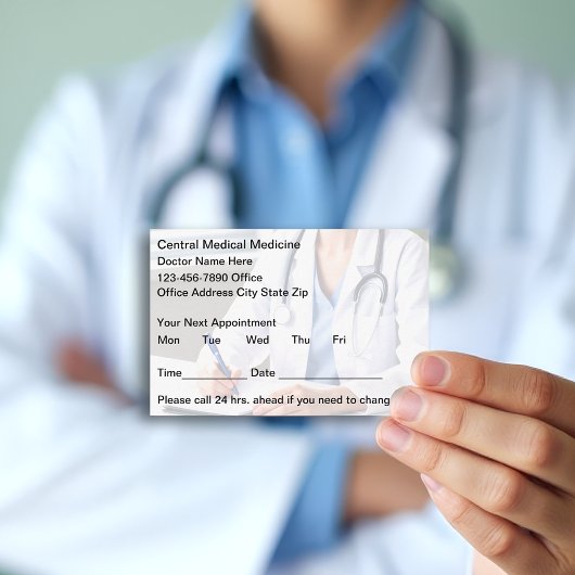 Cartes de rendez-vous des patients Médicale Office