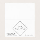 Cartes de rendez-vous Diamant Noir & Blanc (Extérieur déplié)