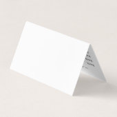 Cartes de rendez-vous Diamant Noir & Blanc (Dos)