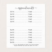 Cartes de rendez-vous Diamant Noir & Blanc (Intérieur déplié)