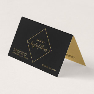 Cartes de rendez-vous Diamant Noir, Blanc et Or