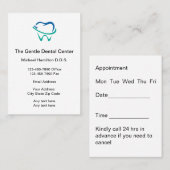 Cartes de rendez-vous du bureau dentaire moderne (Devant / Derrière)