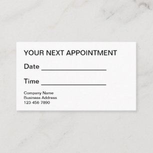 Cartes de rendez-vous du bureau du budget en vrac