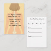 Cartes de rendez-vous du bureau Médicale du chirop (Devant / Derrière)