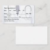 Cartes de rendez-vous du cabinet du médecin - Budg (Devant / Derrière)