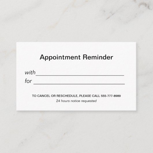 Cartes de rendez-vous du logo (Devant)