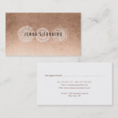 Cartes de rendez-vous du salon de bronzage en bron (Devant / Derrière)