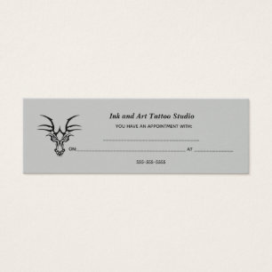 Cartes De Rendez-Vous Du Studio De Tatouage Et D'E