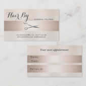 Cartes de rendez-vous élégants ciseaux brillants (Devant / Derrière)