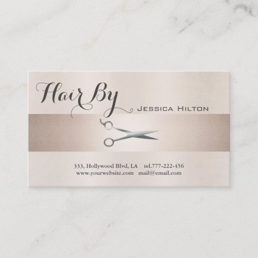 Cartes de rendez-vous élégants ciseaux brillants (Devant)