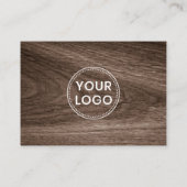 Cartes de rendez-vous en bois classique avec logo  (Dos)
