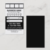Cartes de rendez-vous en noir blanc (Devant / Derrière)