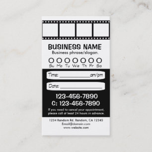 Cartes de rendez-vous en noir blanc