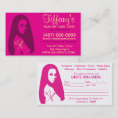 Cartes de rendez-vous et d'affaires du salon afro- (Devant / Derrière)