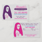 Cartes de rendez-vous et d'affaires du salon afro- (Devant / Derrière)