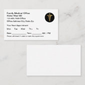 Cartes de rendez-vous familiales Médicale Office (Devant / Derrière)