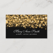 Cartes de rendez-vous Gold Lights & Sparkles (Dos)