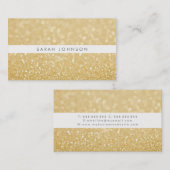 Cartes de rendez-vous Gold Parties scintillant (Devant / Derrière)