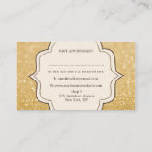 Cartes de rendez-vous Gold Parties scintillant (Dos)