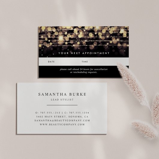 Cartes de rendez-vous Golden Lights