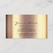 Cartes de rendez-vous Maquillage Artiste Gold Bron (Dos)