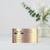 Cartes de rendez-vous Maquillage Artiste Gold Bron (Debout devant)