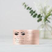 Cartes de rendez-vous Maquillage Artiste Peach Ros (Debout devant)