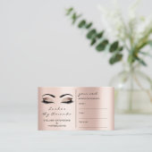 Cartes de rendez-vous Maquillage Artiste Rose noir (Debout devant)