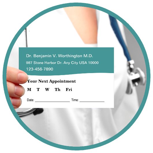 Cartes de rendez-vous Médicale pour le cabinet