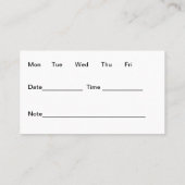 Cartes de rendez-vous Médicale simple (Dos)