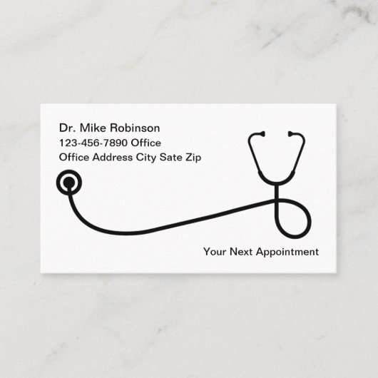 Cartes de rendez-vous Médicale simple (Devant)