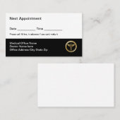 Cartes de rendez-vous Médicale simple (Devant / Derrière)