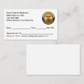 Cartes De Rendez-Vous Médicales Classiques Et Simp (Devant / Derrière)