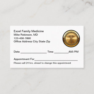 Cartes De Rendez-Vous Médicales Classiques Et Simp