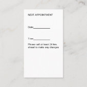 Cartes de rendez-vous Médicales dermatologue Verti (Dos)