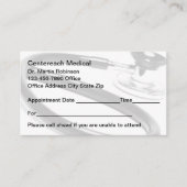 Cartes de rendez-vous Médicales du cabinet (Devant)