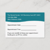 Cartes de rendez-vous Médicales en bloc budgétaire (Devant)