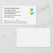 Cartes de rendez-vous Médicales pour pédiatre (Devant / Derrière)