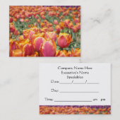 Cartes de rendez-vous Médicales Tulipes de soins d (Devant / Derrière)