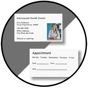 Cartes de rendez-vous médicaux pour les infirmière