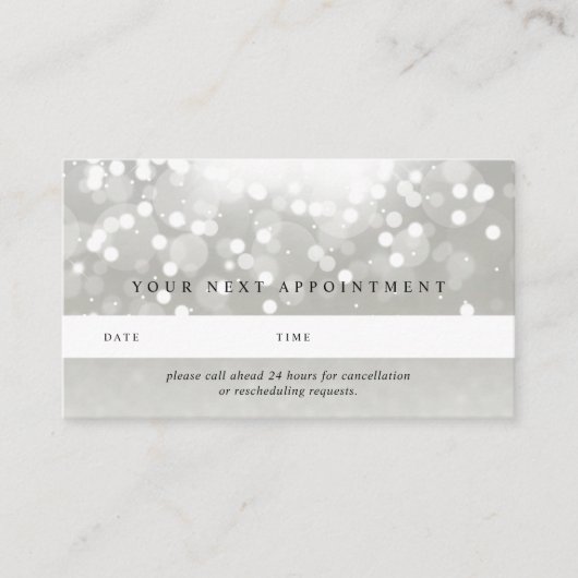 Cartes de rendez-vous Platinum Glow (Devant)