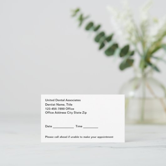 Cartes de rendez-vous pour blanchir les dents dent (Debout devant)