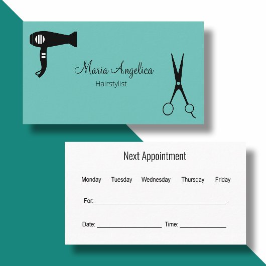 Cartes de rendez-vous pour coiffeur